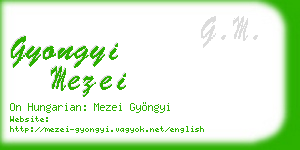 gyongyi mezei business card
